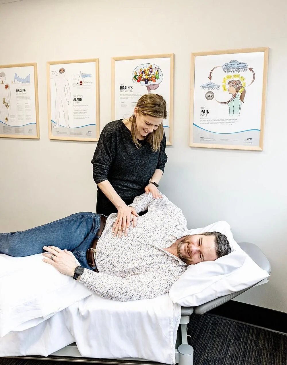 Pelvic floor physical therapy session