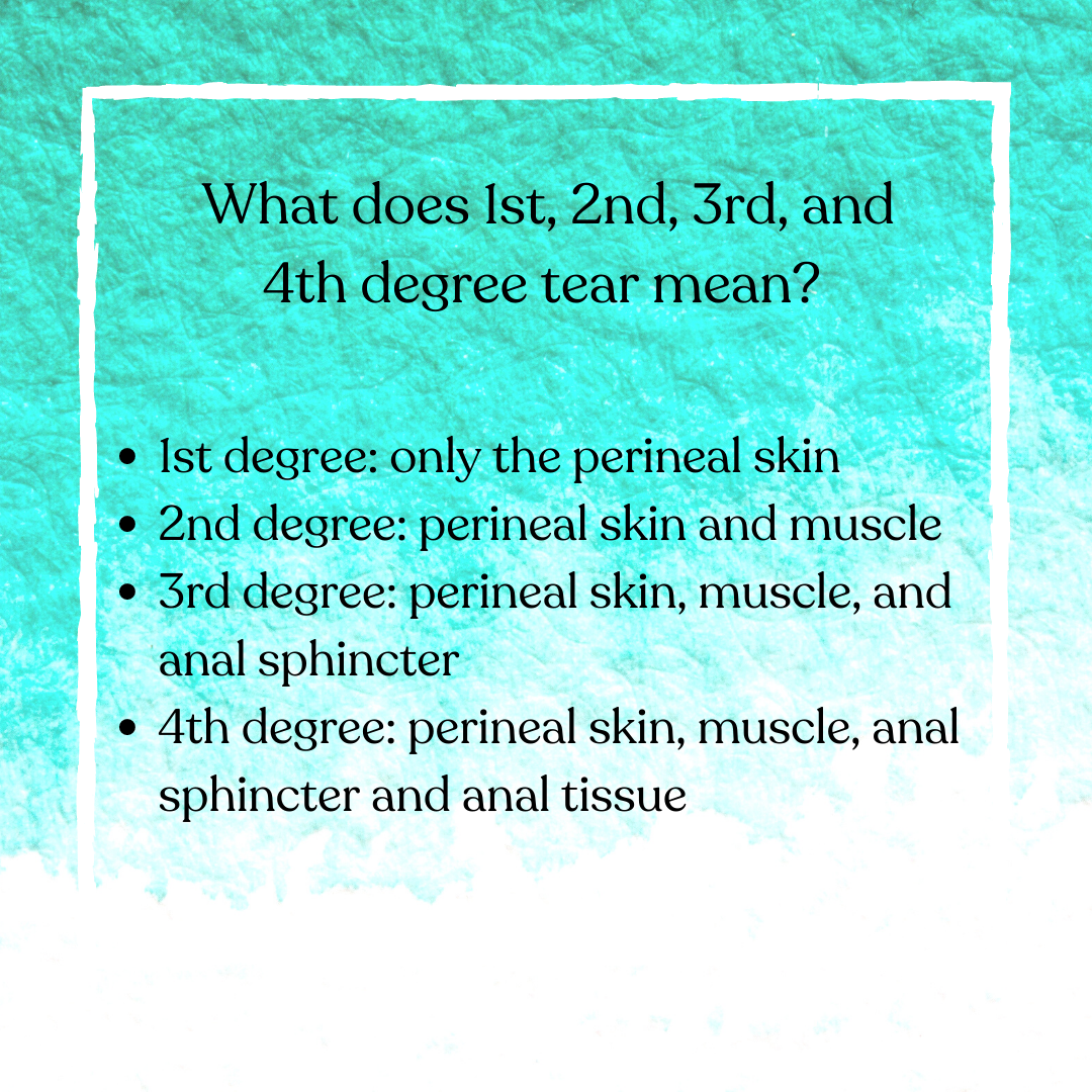 Perineal tearing degrees