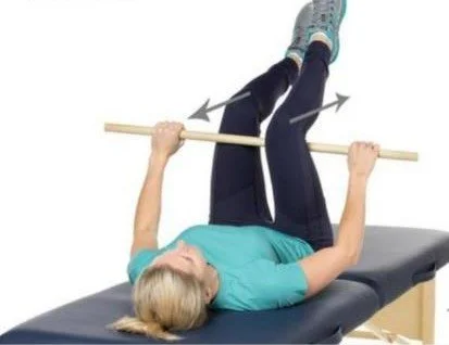 Opposing isometric ilium rotation